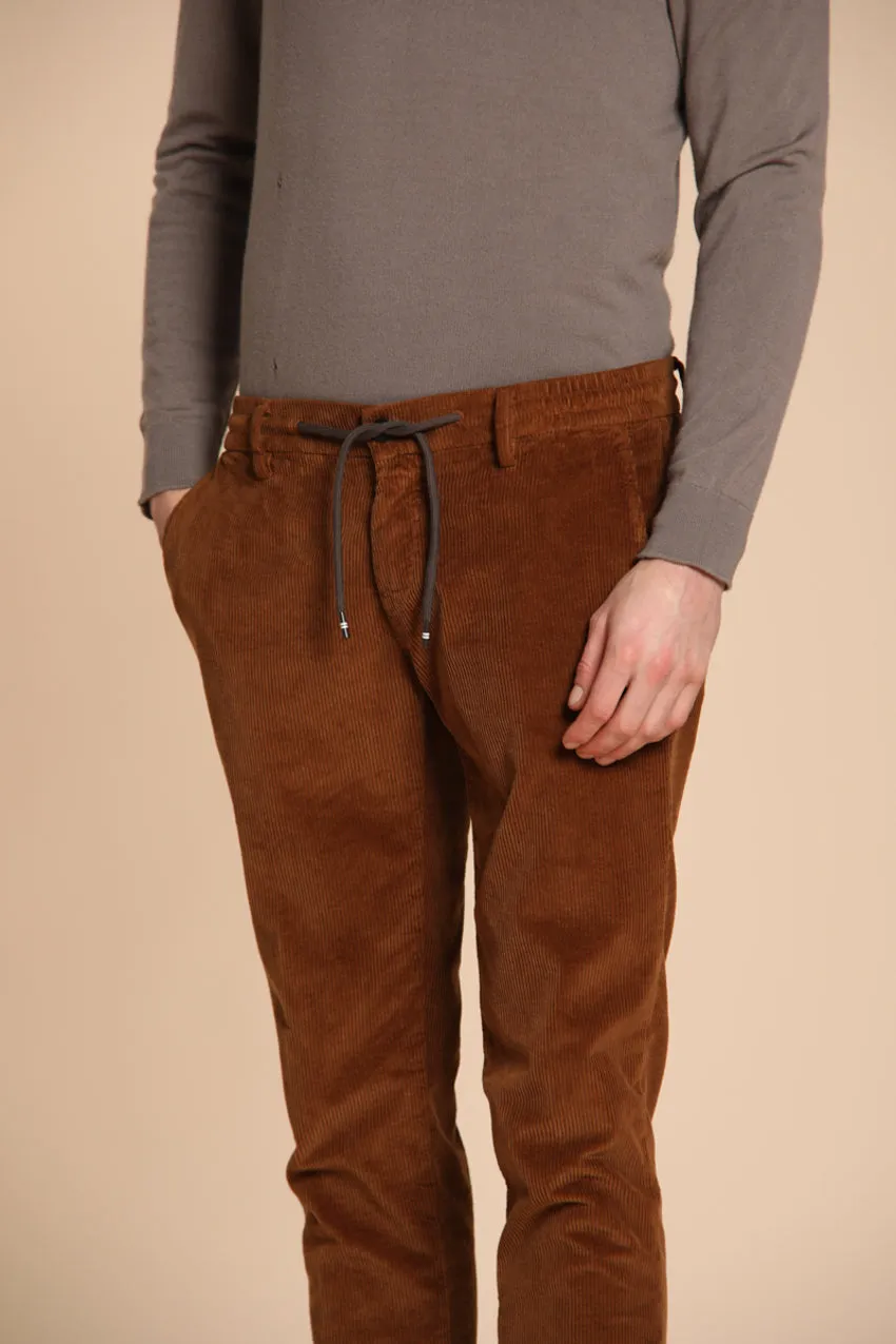 Milano Jogger men's chino pants in 500 wale corduroy extra slim fit sold by Mason's product image thumbnail 2
