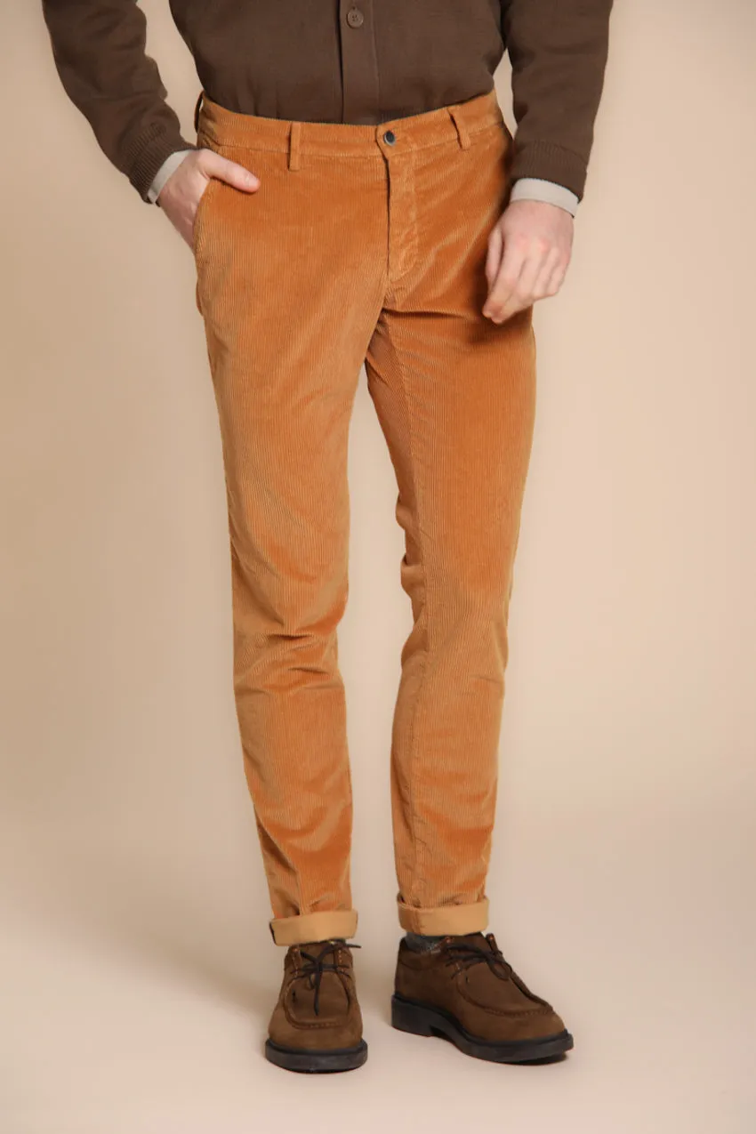 Milano men's chino pants in 500 wale corduroy extra slim fit sold by Mason's