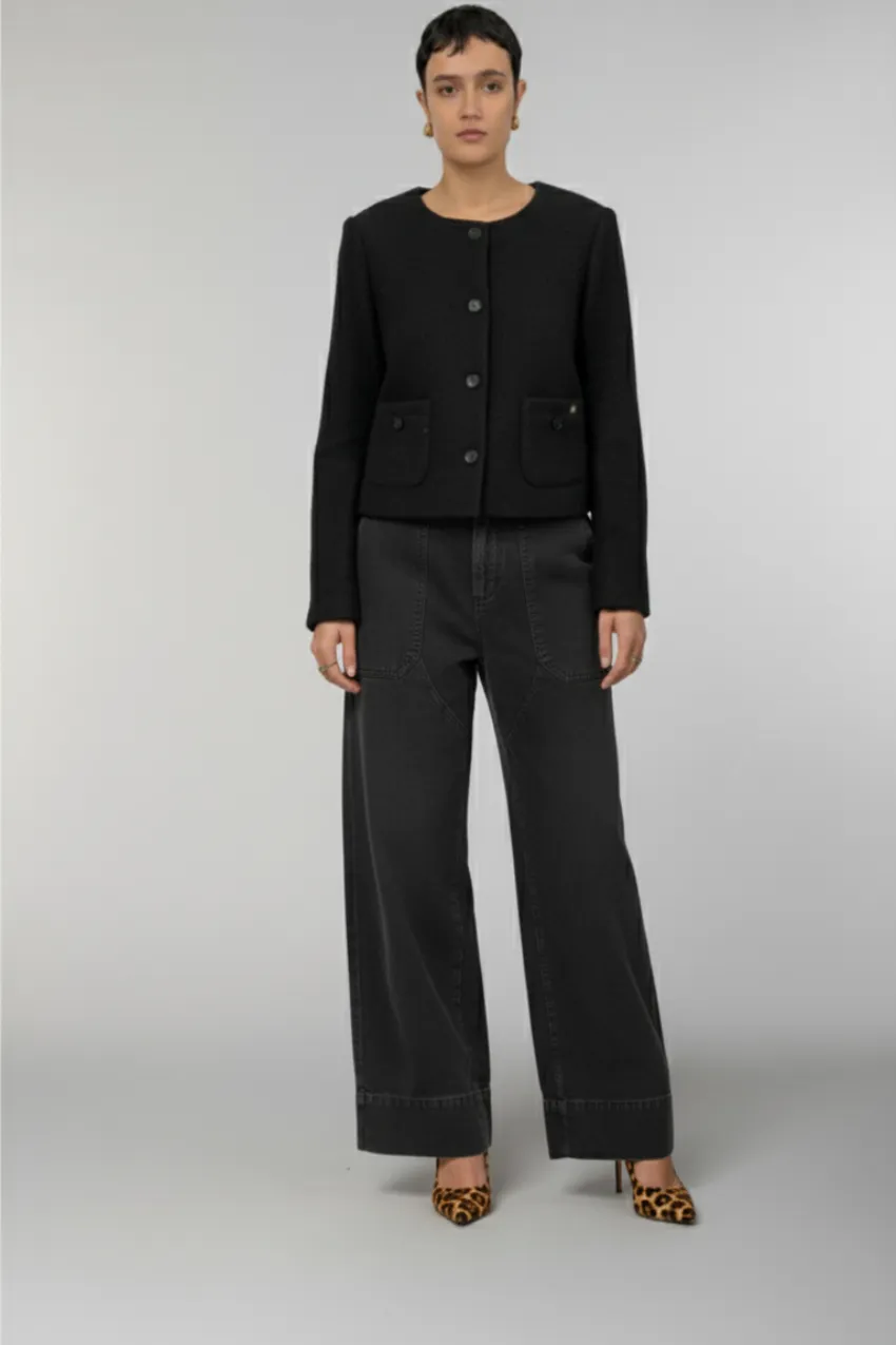 Lou Lou women’s cropped jacket in wool-blend bouclé sold by Mason's product image thumbnail 5