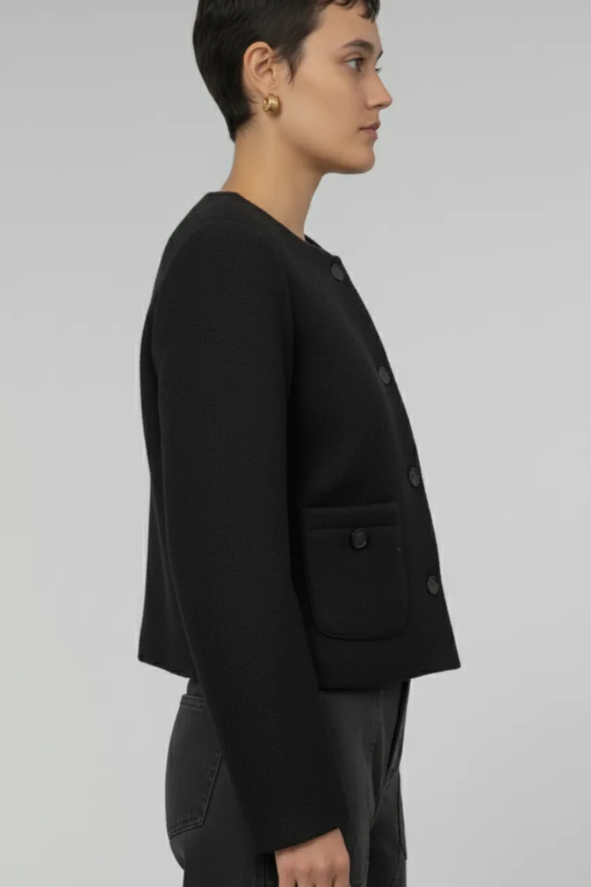 Lou Lou women’s cropped jacket in wool-blend bouclé sold by Mason's product image thumbnail 3