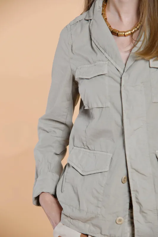 Elba woman field jacket in poplin with large pockets sold by Mason's