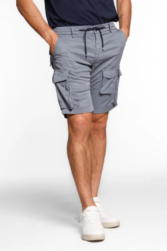 Snake Jog man cargo bermuda in tencel with drawstring regular sold by Mason's