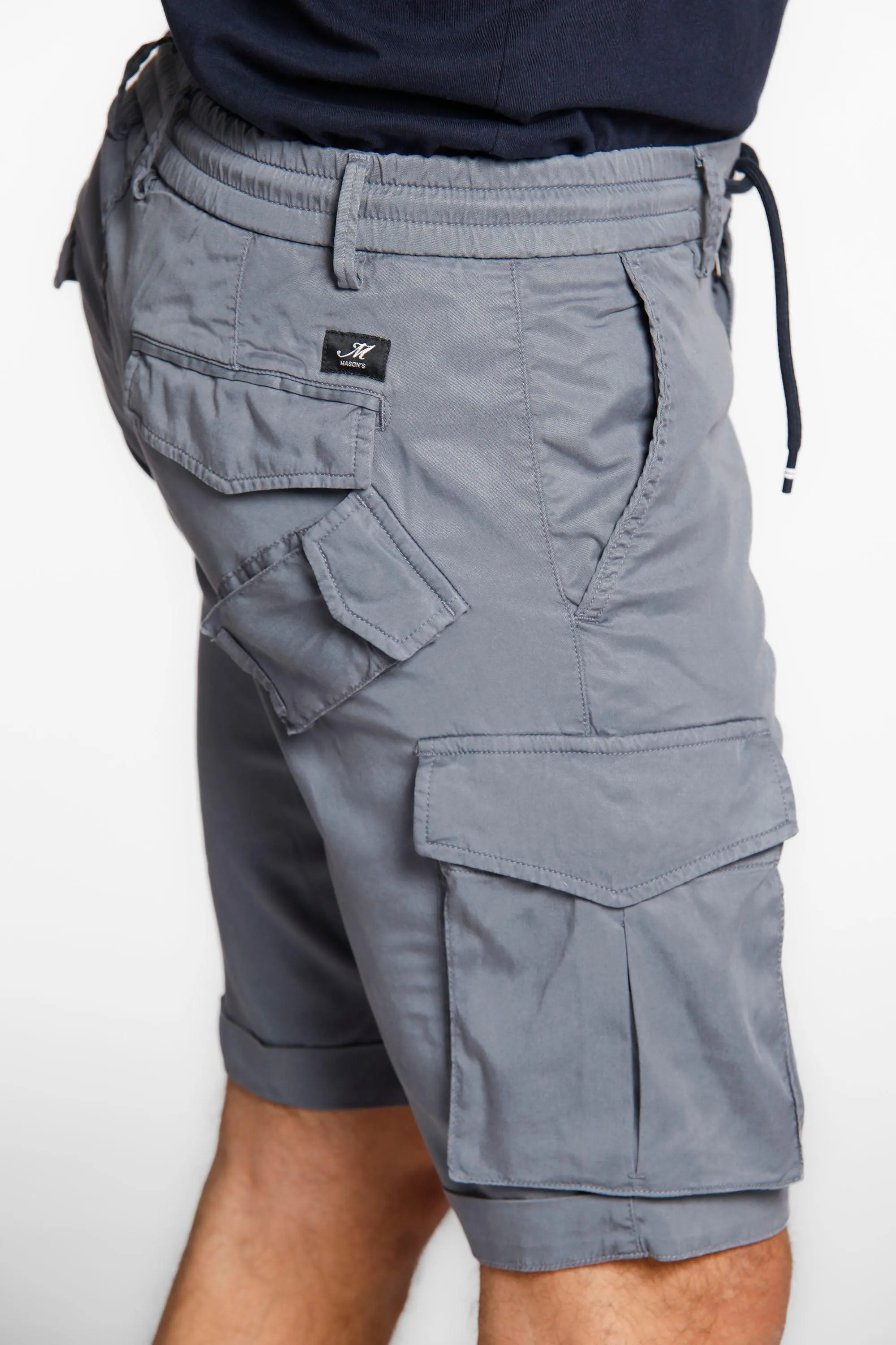 Snake Jog man cargo bermuda in tencel with drawstring regular sold by Mason's product image thumbnail 3
