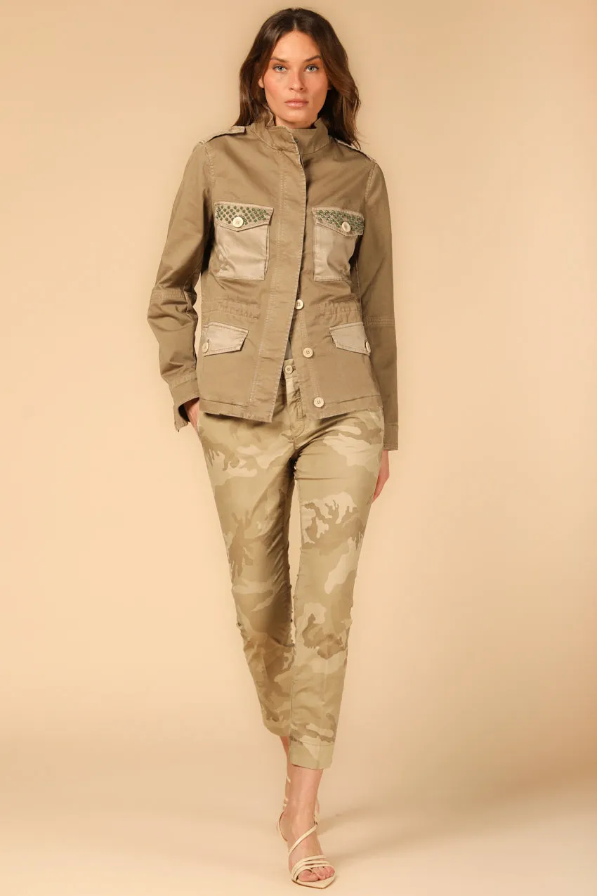 Eva woman's field jacket in cotton with studs sold by Mason's product image thumbnail 2