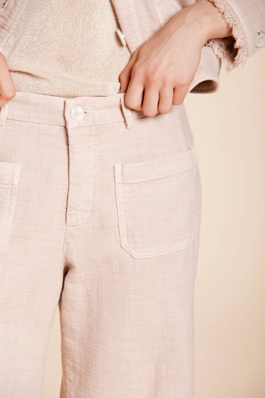 New York Studio Cropped women's chino pants in mat weave straight fit sold by Mason's product image thumbnail 2