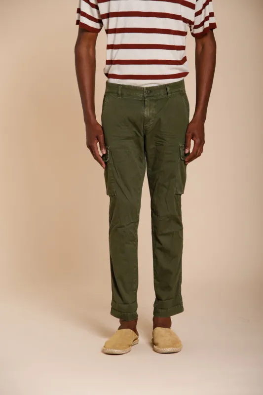 Chile men's cargo pants in stretch satin extra slim fit ① sold by Mason's