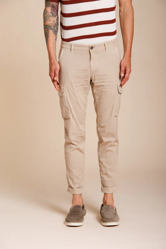 Chile men's cargo pants in stretch satin extra slim fit ① sold by Mason's