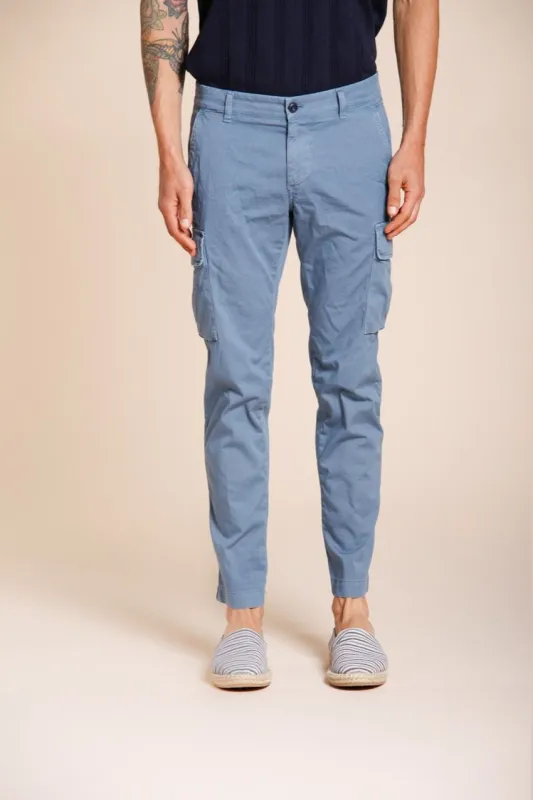 Chile men's cargo pants in stretch satin extra slim fit ① sold by Mason's