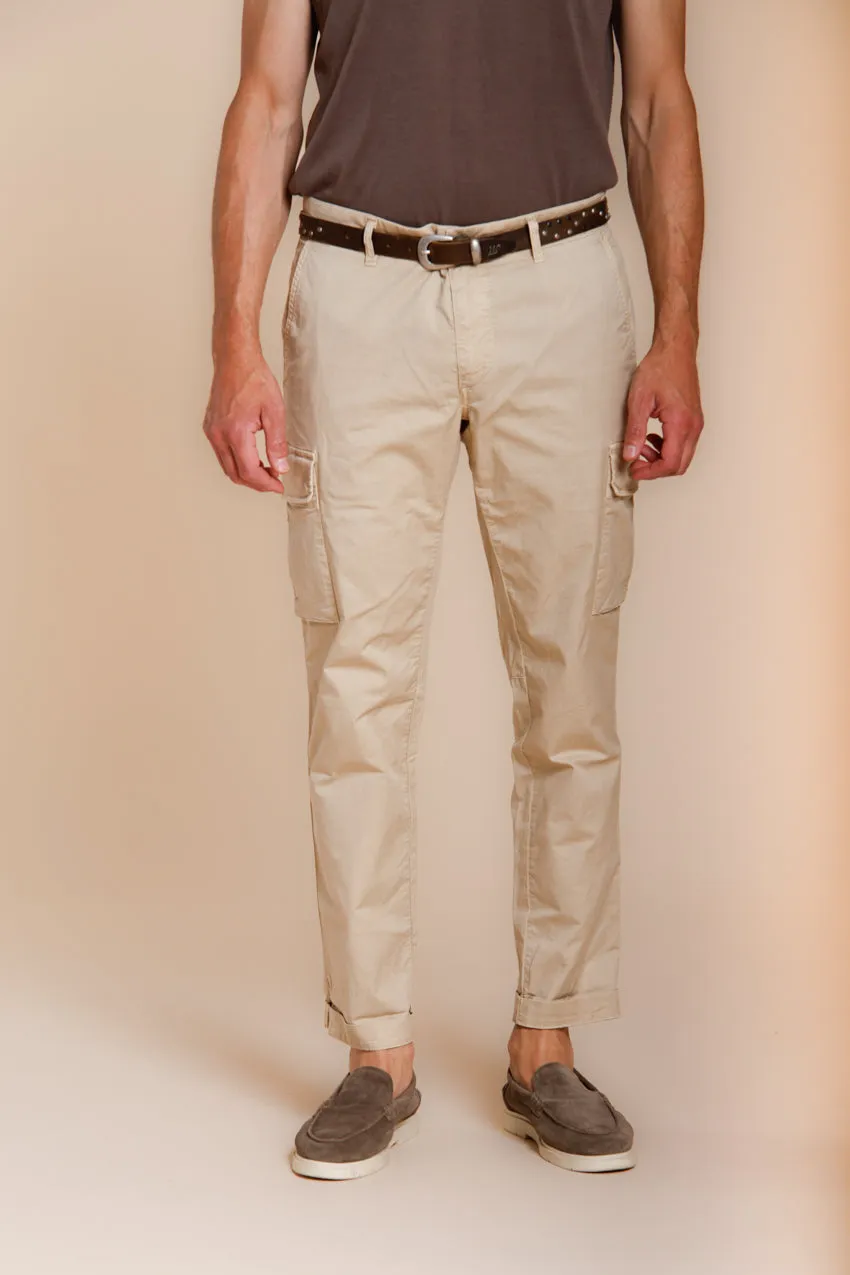 Chile men's cargo pants in stretch gabardine regular fit sold by Mason's