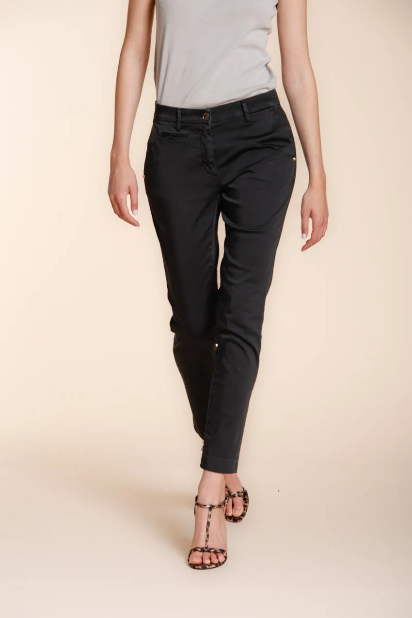 New York Slim women's chino pants in stretch satin slim fit ① sold by Mason's product image thumbnail 3