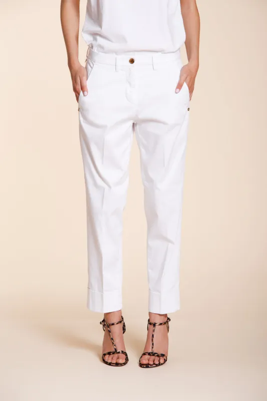 New York Carrot women's chino pants in stretch satin carrot fit ① sold by Mason's