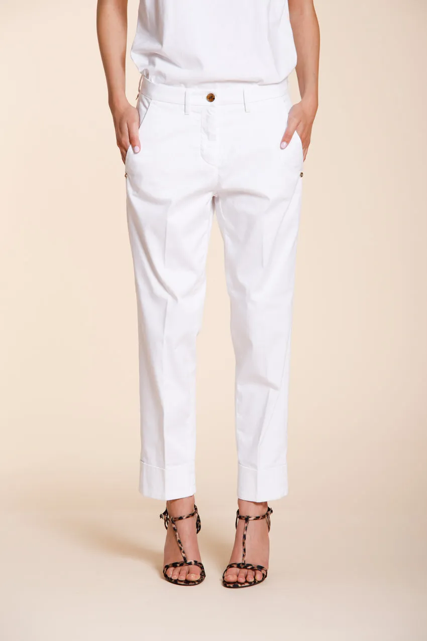 New York Carrot women's chino pants in stretch satin carrot fit ① sold by Mason's