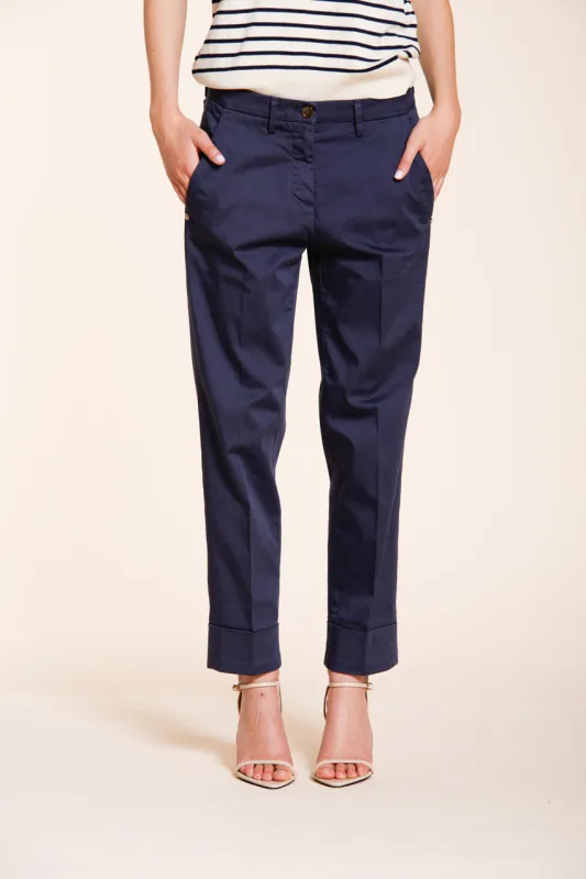 New York Carrot women's chino pants in stretch satin carrot fit ① sold by Mason's