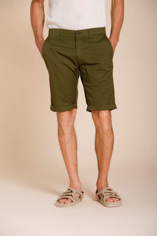 London men's chino bermuda in stretch gabardine regular fit ① sold by Mason's