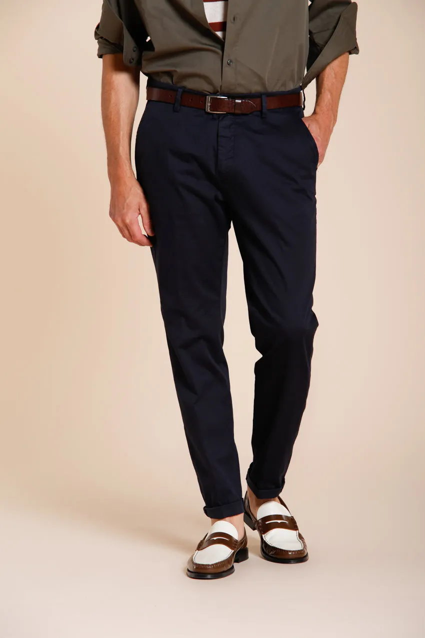 Osaka men's chino pants in fine cotton and lyocell tricotina carrot fit sold by Mason's