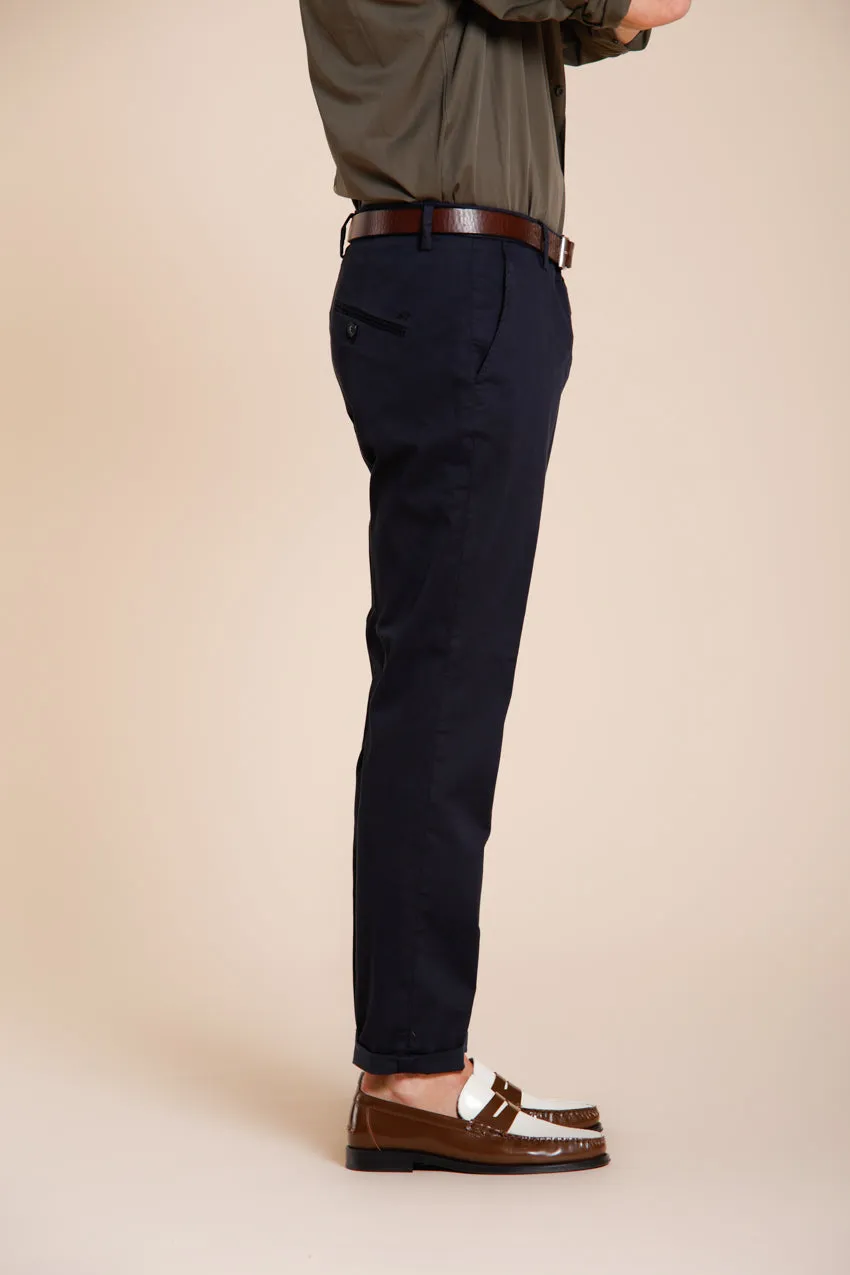 Osaka men's chino pants in fine cotton and lyocell tricotina carrot fit sold by Mason's product image thumbnail 3