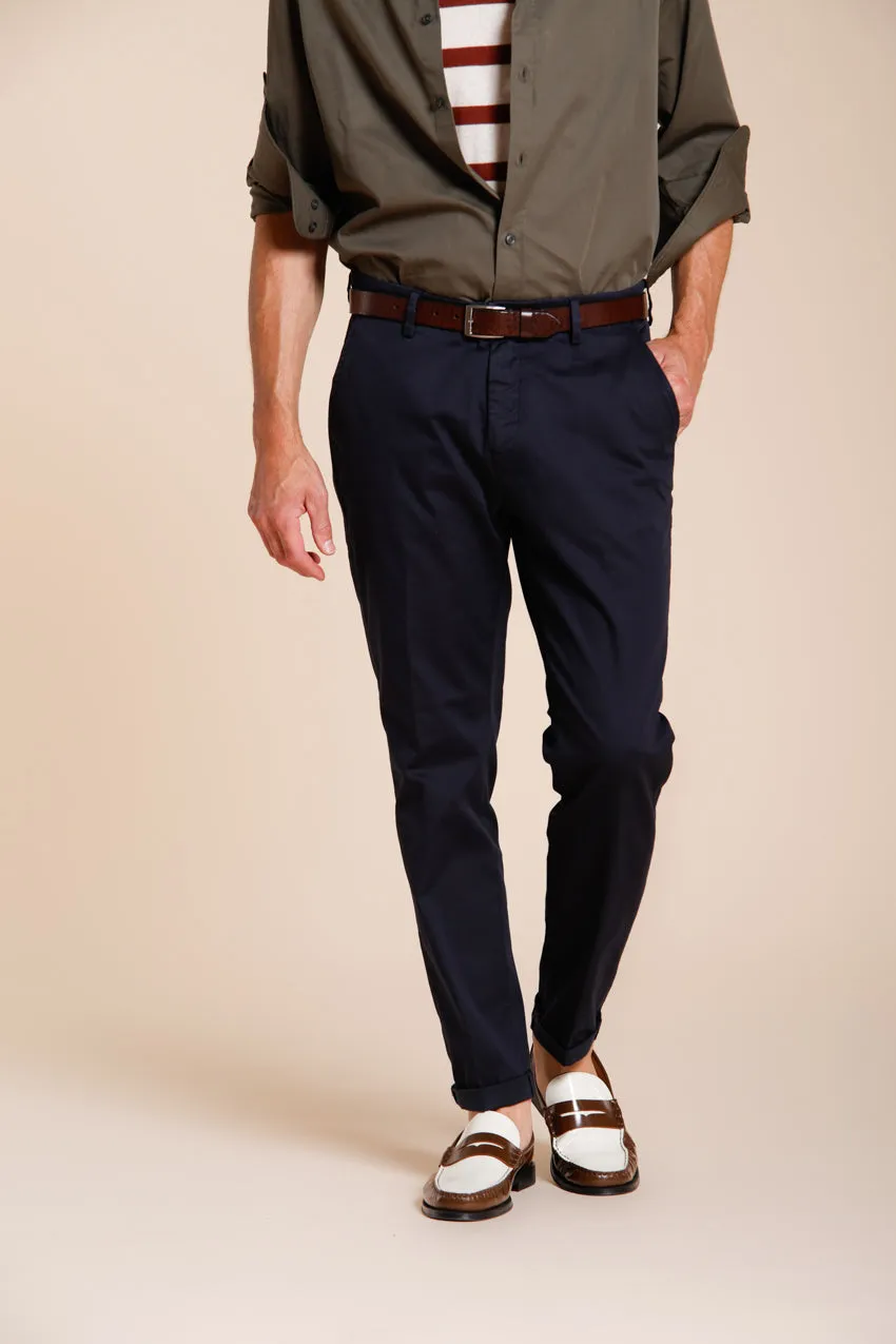 Osaka men's chino pants in fine cotton and lyocell tricotina carrot fit sold by Mason's product image thumbnail 5