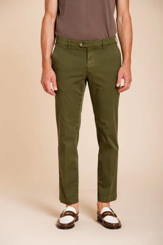 New York men's chino pants in stretch gabardine regular fit ① sold by Mason's