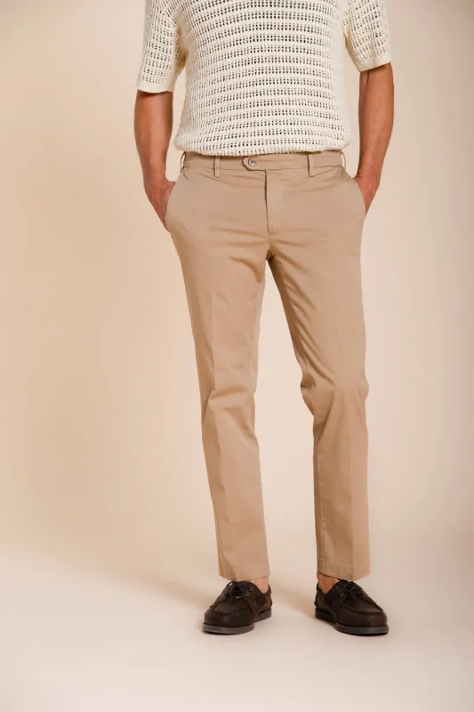 New York men's chino pants in stretch gabardine regular fit ① sold by Mason's
