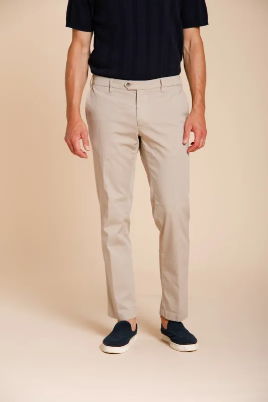 New York men's chino pants in stretch gabardine regular fit ① sold by Mason's