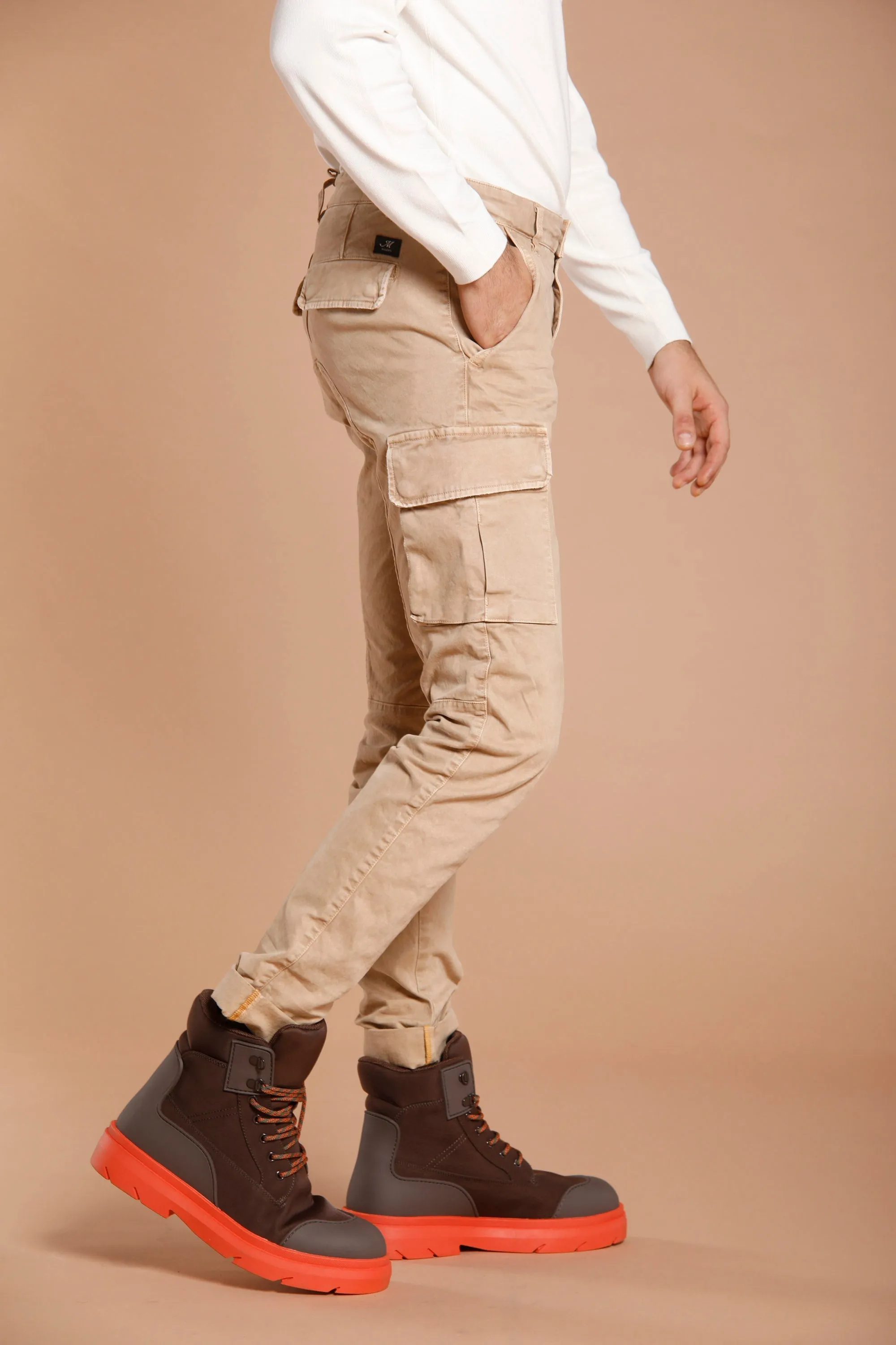 Chile man cargo pant in gabardine extra slim ① sold by Mason's product image thumbnail 2