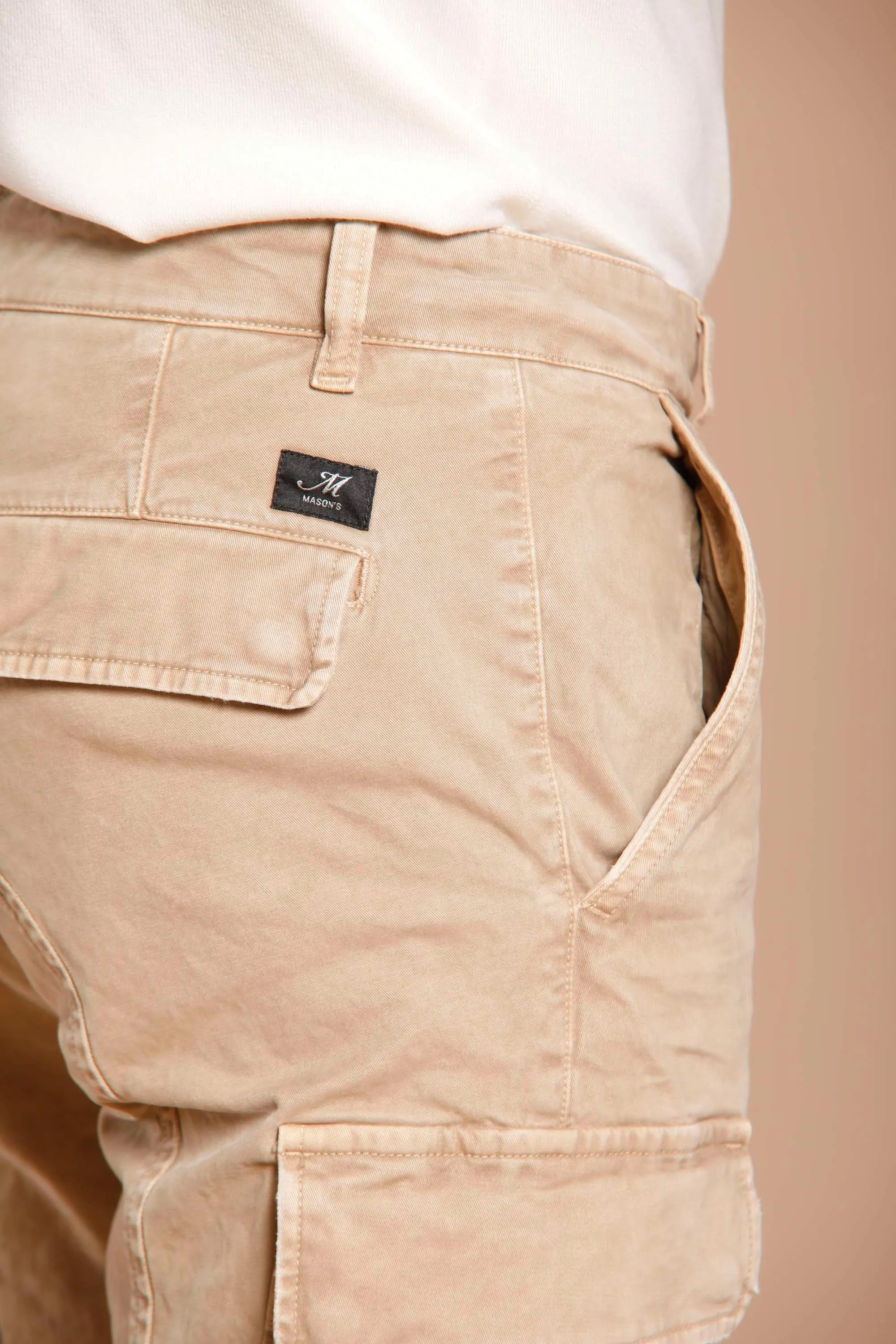 Chile man cargo pant in gabardine extra slim ① sold by Mason's product image thumbnail 3