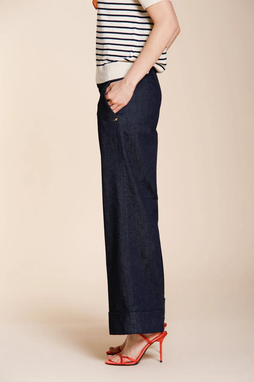New York Studio Cropped City women's chino pants in denim straight fit sold by Mason's product image thumbnail 3