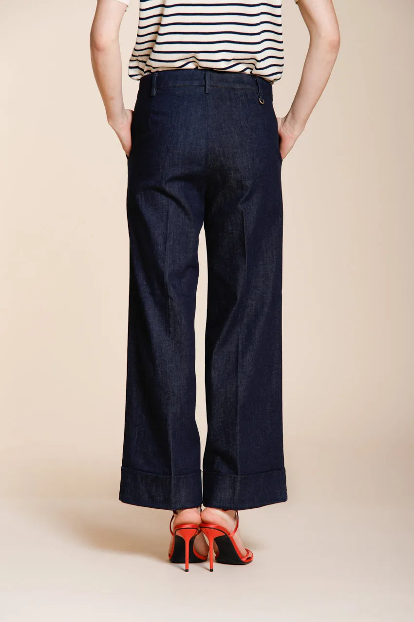 New York Studio Cropped City women's chino pants in denim straight fit sold by Mason's product image thumbnail 4