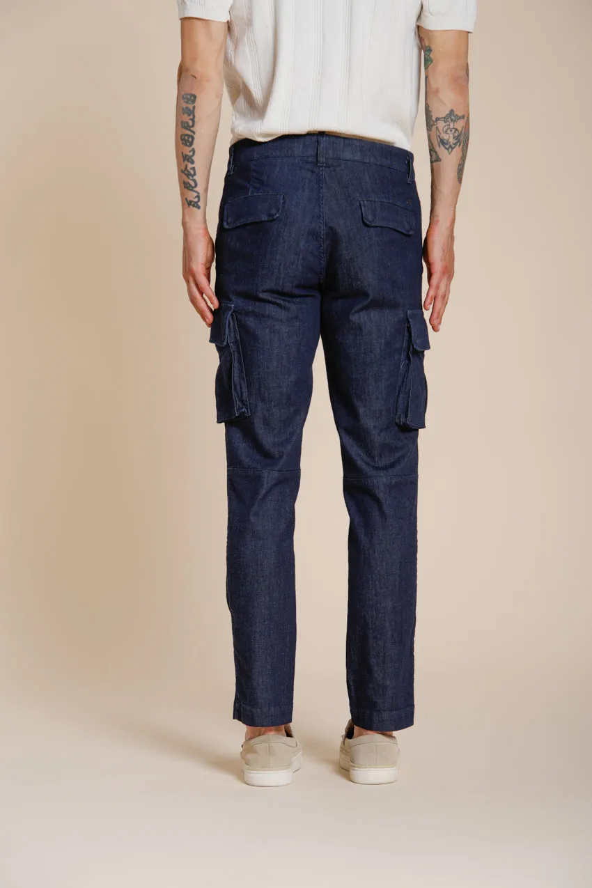 Chile men's cargo pants in denim regular fit sold by Mason's product image thumbnail 4