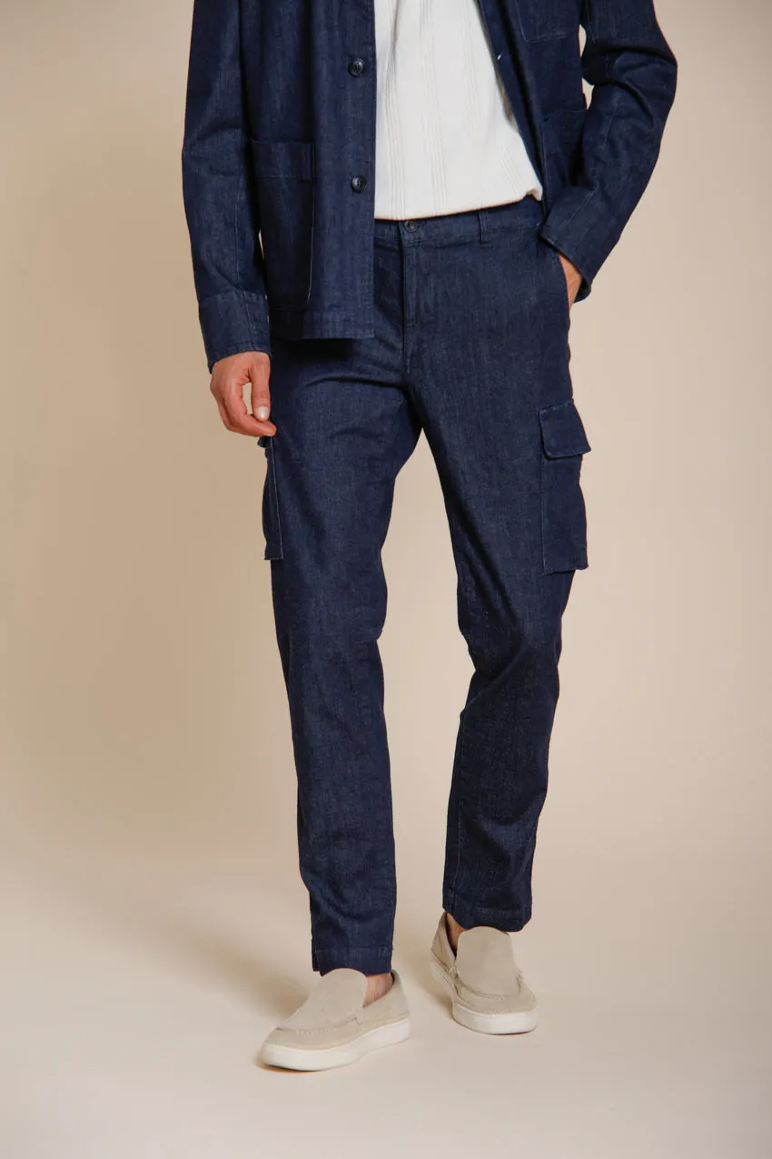 Chile men's cargo pants in denim regular fit sold by Mason's product image thumbnail 2