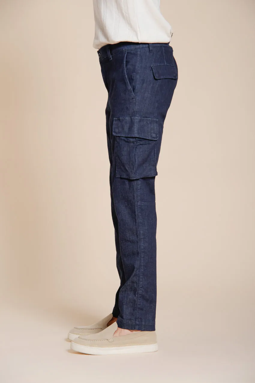 Chile men's cargo pants in denim regular fit sold by Mason's product image thumbnail 3