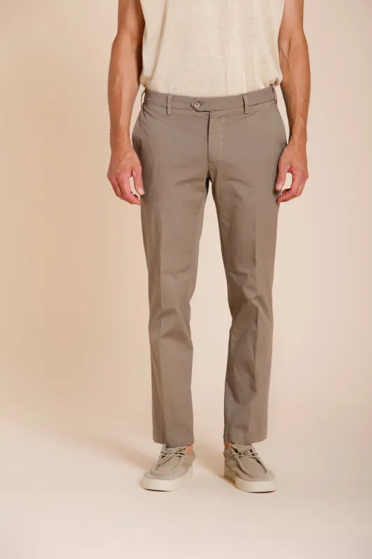 New York men's chino pants in stretch gabardine regular fit ① sold by Mason's