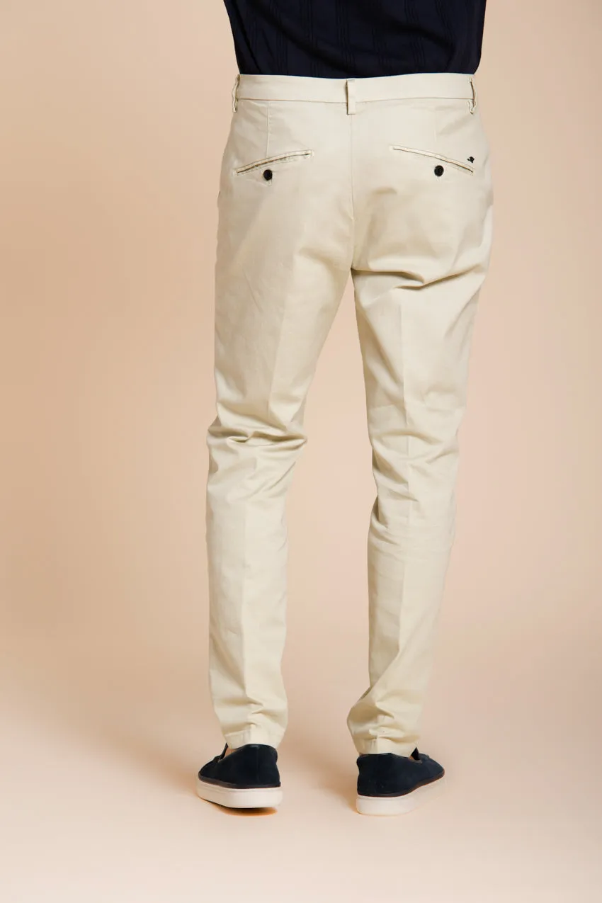 Osaka men's chino pants in fine cotton and lyocell tricotina carrot fit sold by Mason's product image thumbnail 5