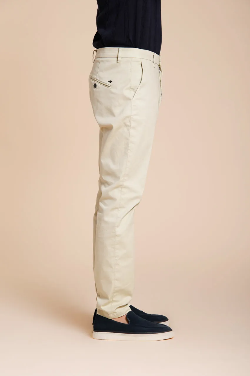 Osaka men's chino pants in fine cotton and lyocell tricotina carrot fit sold by Mason's product image thumbnail 4