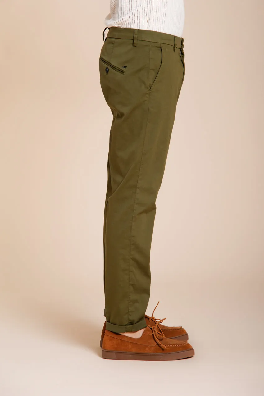 Osaka men's chino pants in fine cotton and lyocell tricotina carrot fit sold by Mason's product image thumbnail 4
