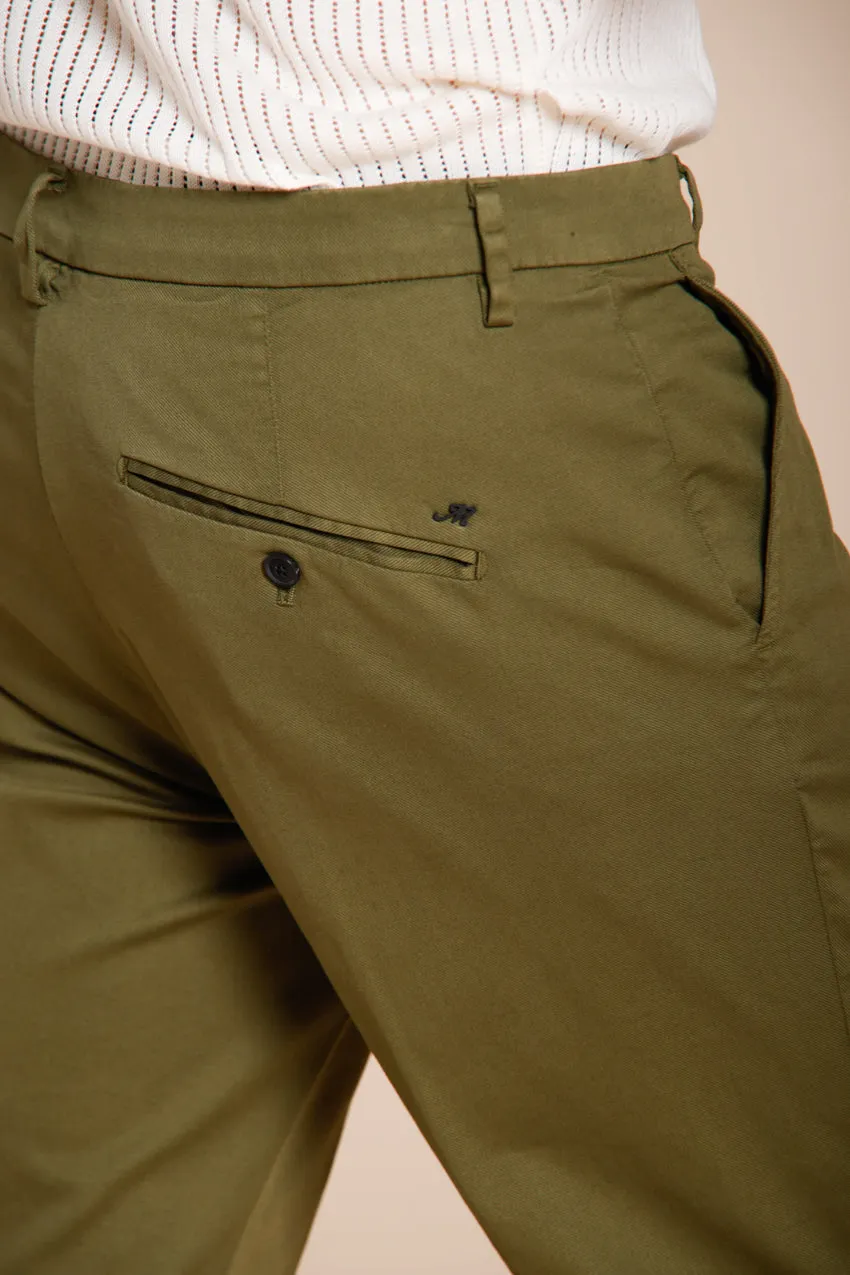 Osaka men's chino pants in fine cotton and lyocell tricotina carrot fit sold by Mason's product image thumbnail 2