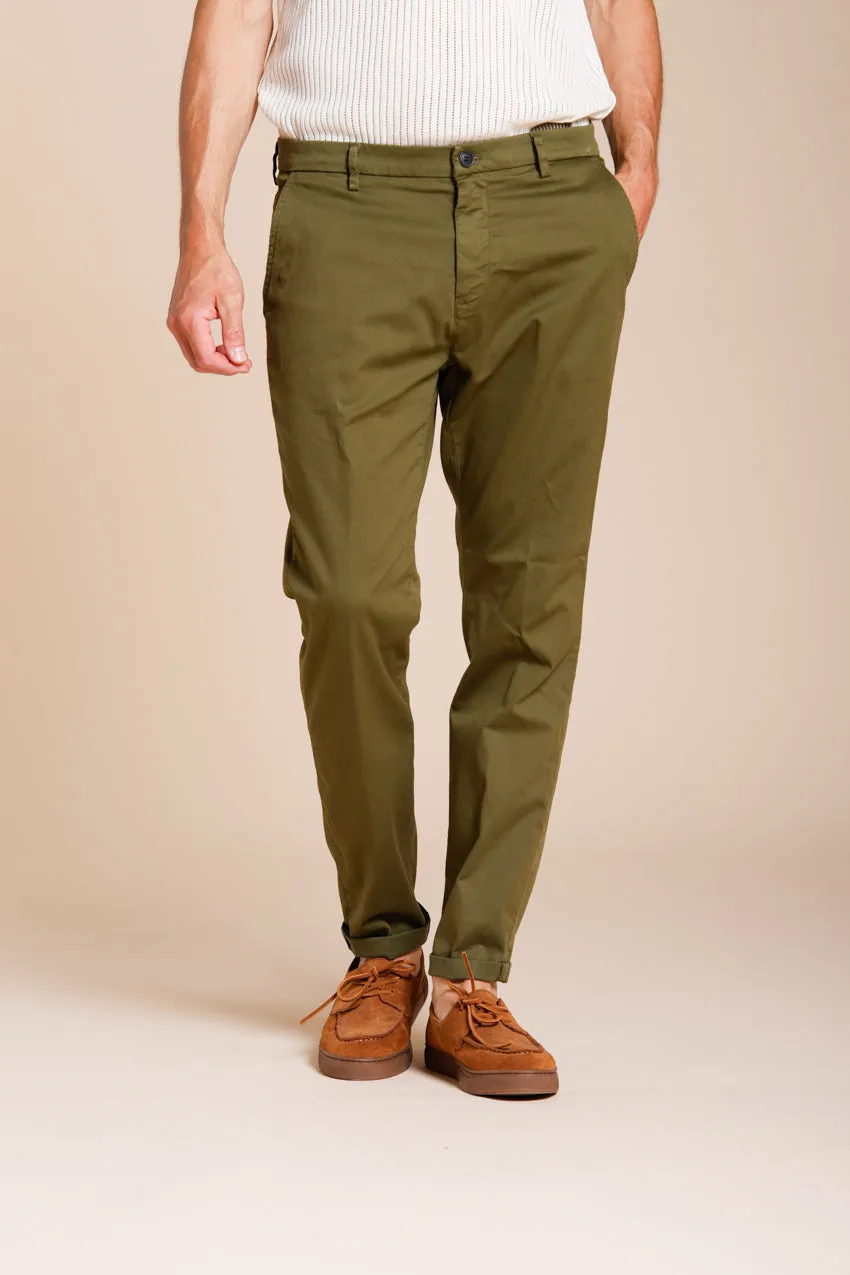 Osaka men's chino pants in fine cotton and lyocell tricotina carrot fit sold by Mason's product image thumbnail 3