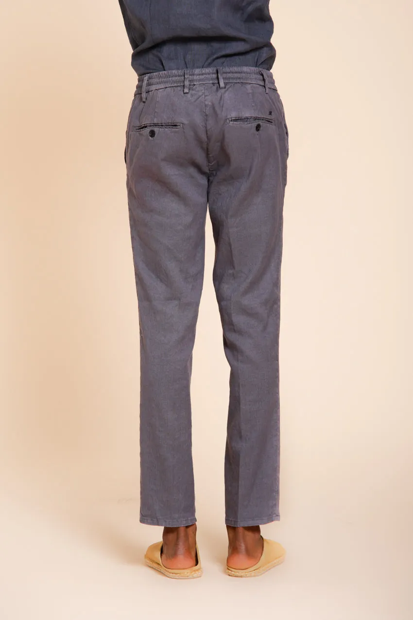 Milano Jogger men's chino pants in linen and cotton twill extra slim fit sold by Mason's product image thumbnail 5
