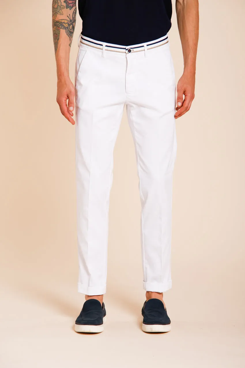 Torino Summer men's chino pants in cotton and lyocell twill slim fit sold by Mason's