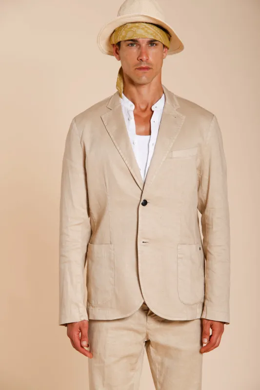 Da Vinci men's blazer in linen and cotton twill made by Mason's