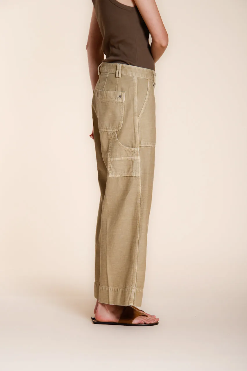 Dallas Wide women's cargo pants in slub cotton straight fit sold by Mason's product image thumbnail 5