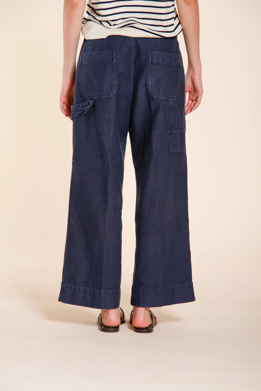 Dallas Wide women's cargo pants in slub cotton straight fit sold by Mason's product image thumbnail 5