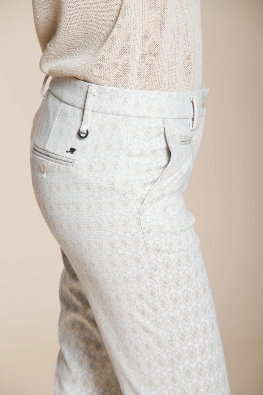 New York Trumpet women's chino pants in rhombus pattern jersey slim fit sold by Mason's product image thumbnail 2