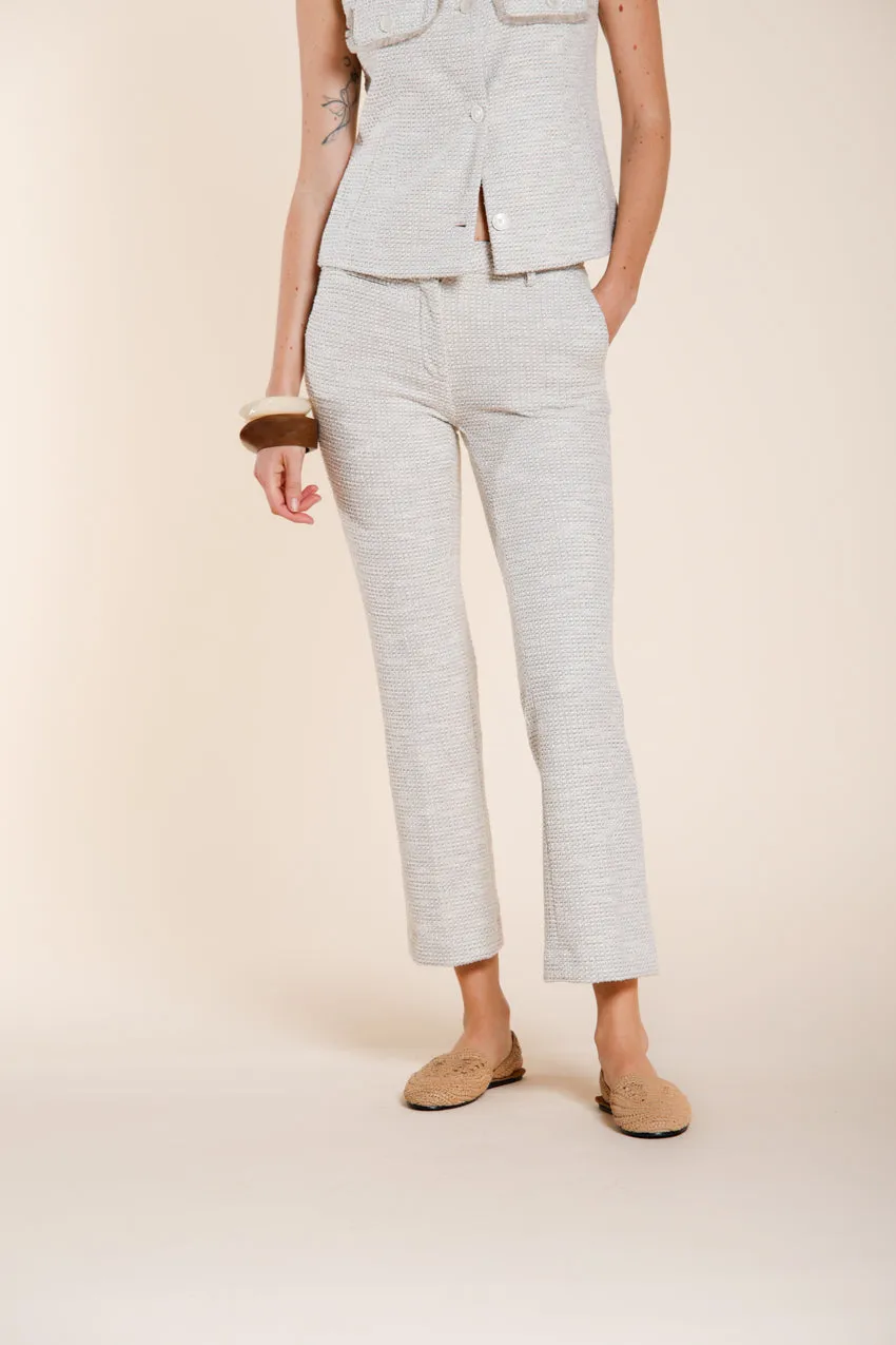 New York Trumpet women's chino pants in rice grain texture jersey slim fit sold by Mason's product image thumbnail 3