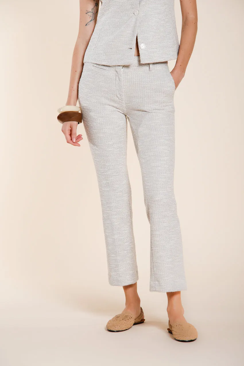 New York Trumpet women's chino pants in rice grain texture jersey slim fit sold by Mason's