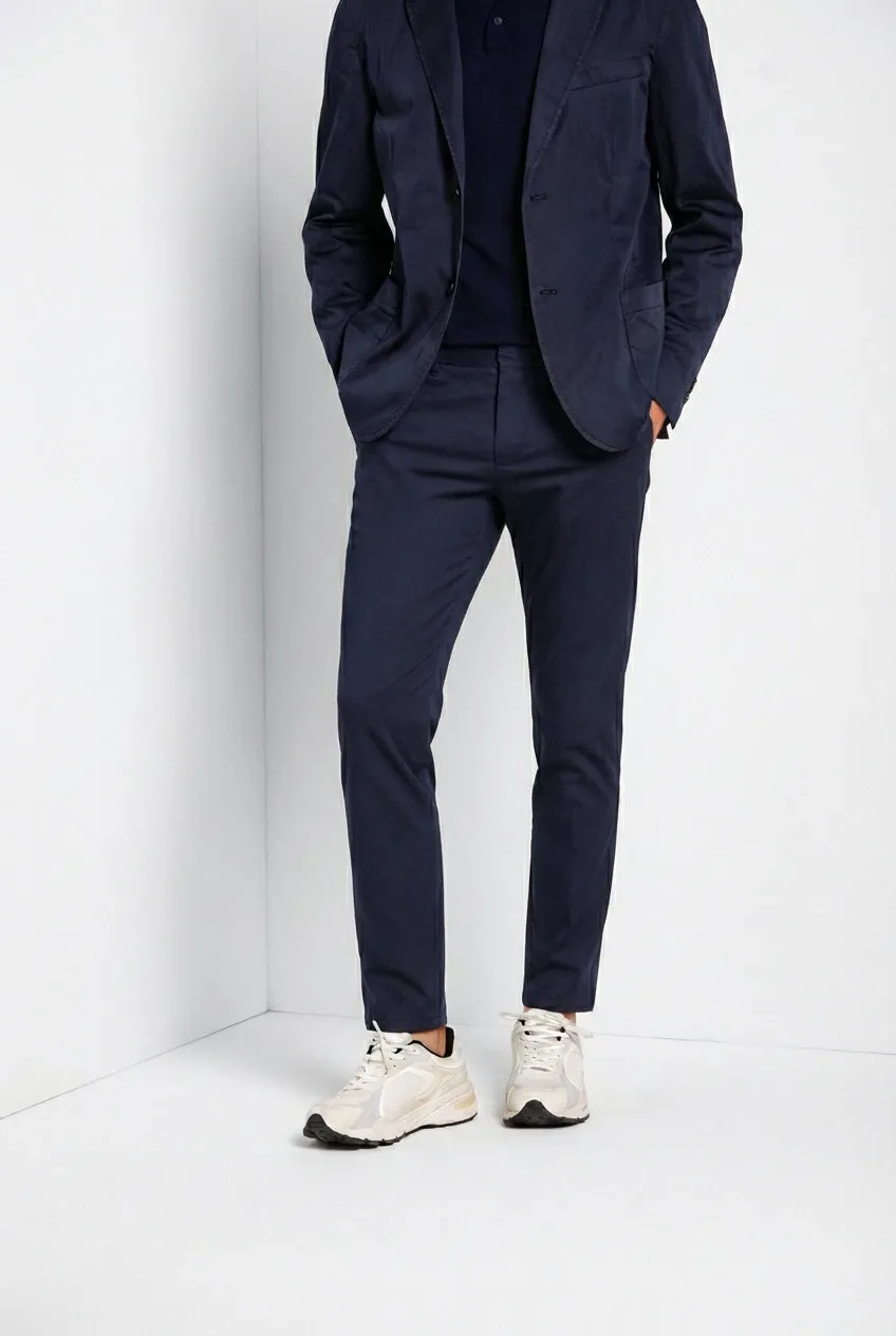 Milano Jogger Travel men's chino pants in technical travel stretch satin extra slim fit sold by Mason's product image thumbnail 5