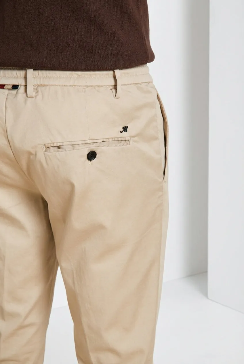 Milano Jogger Travel men's chino pants in technical travel stretch satin extra slim fit sold by Mason's product image thumbnail 2