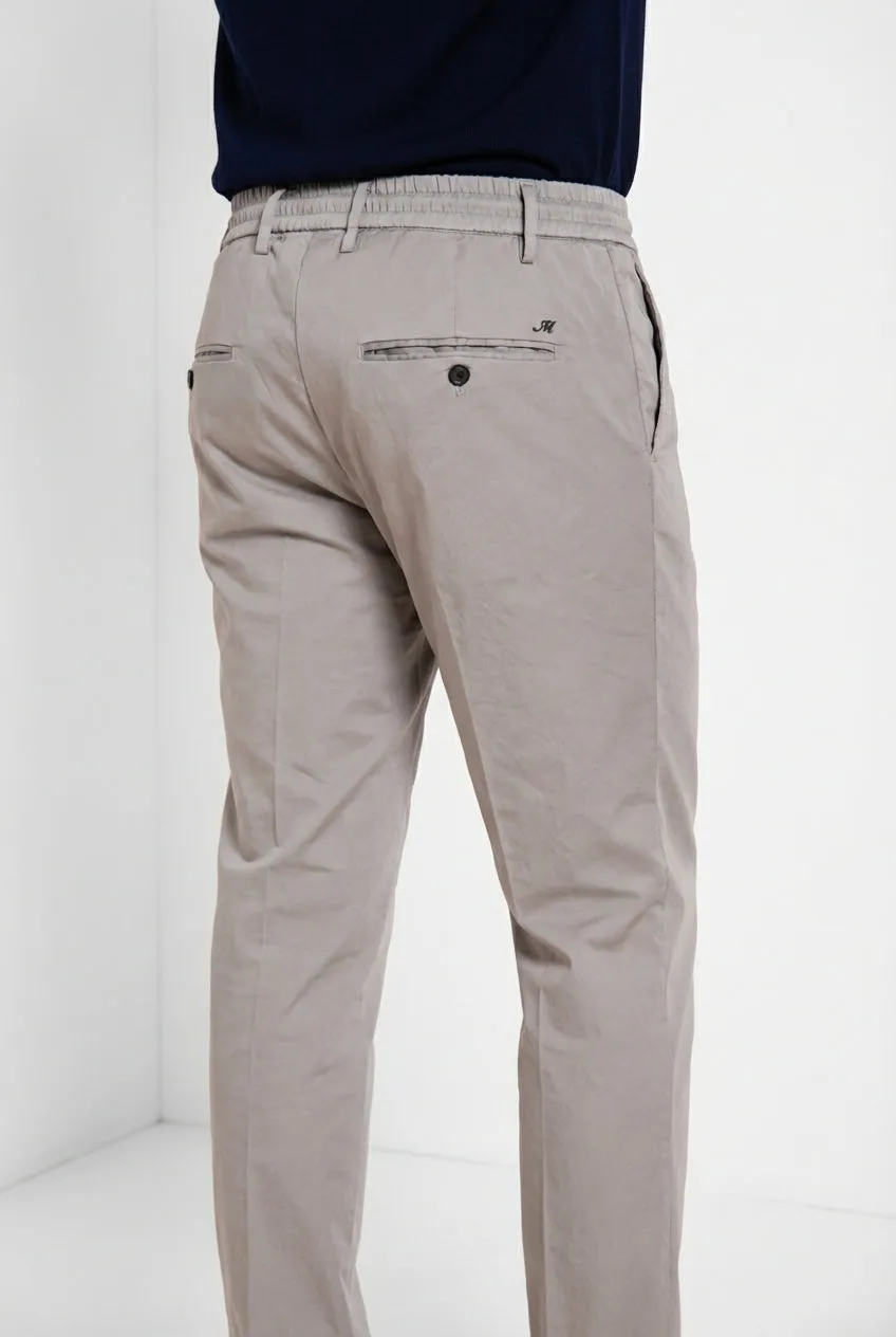 Milano Jogger Travel men's chino pants in technical travel stretch satin extra slim fit sold by Mason's product image thumbnail 2