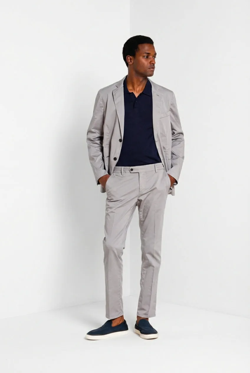 Milano Jogger Travel men's chino pants in technical travel stretch satin extra slim fit sold by Mason's product image thumbnail 4