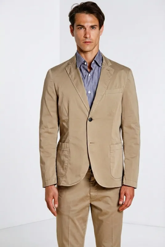 Da Vinci Travel men's blazer in technical travel stretch satin made by Mason's